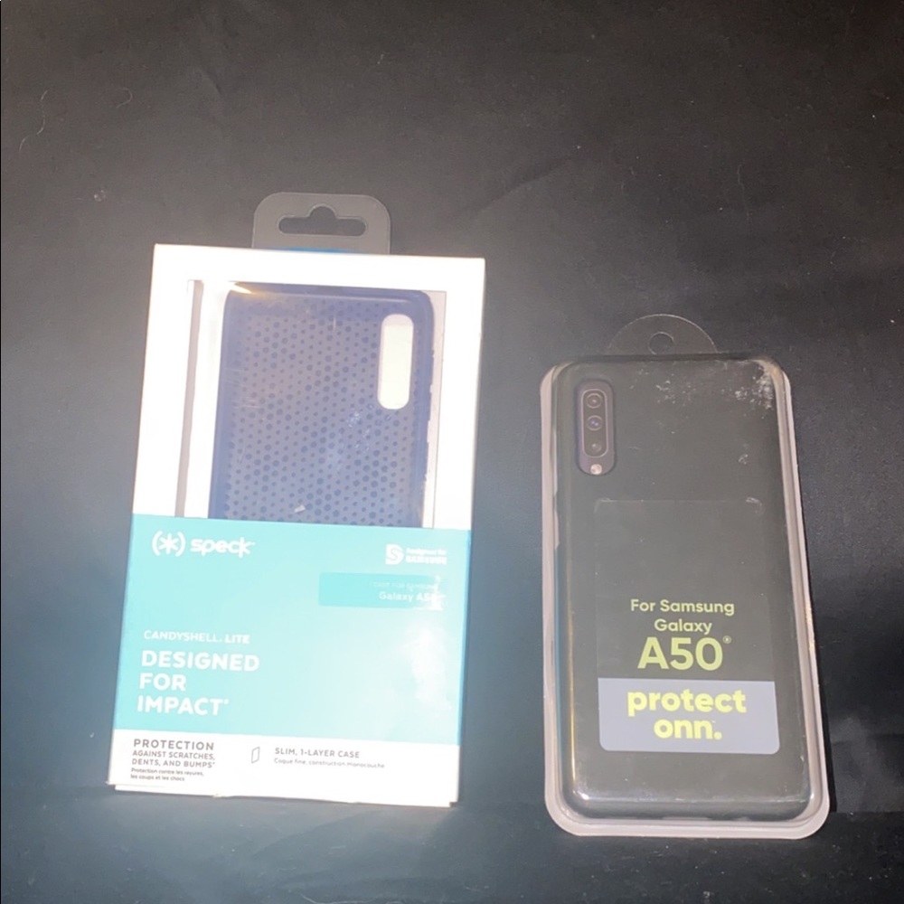 Galaxy A50 Spexk and Onn Gel phone cases